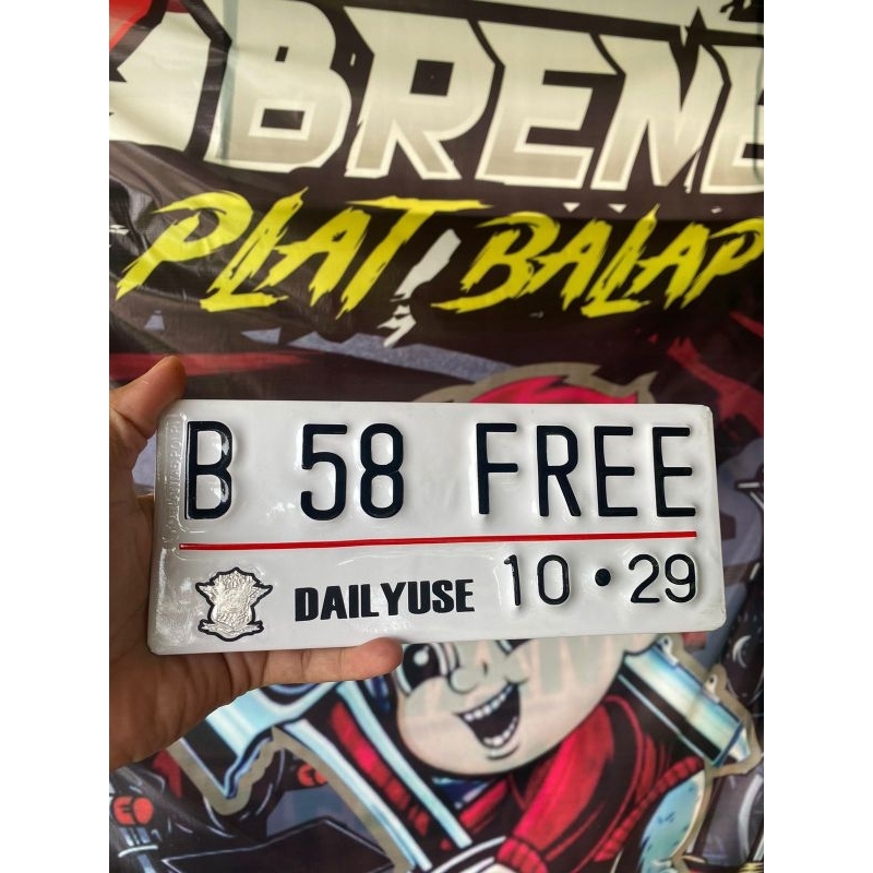 PLAT MOTOR WARNA PUTIH//PLAT MOTOR BAUT TANAM//PLAT MOTOR MURAH