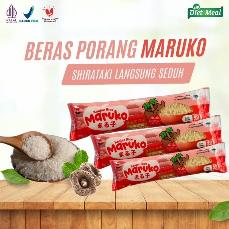 

Beras Porang Shirataki MARUKO kemasan 40 gram