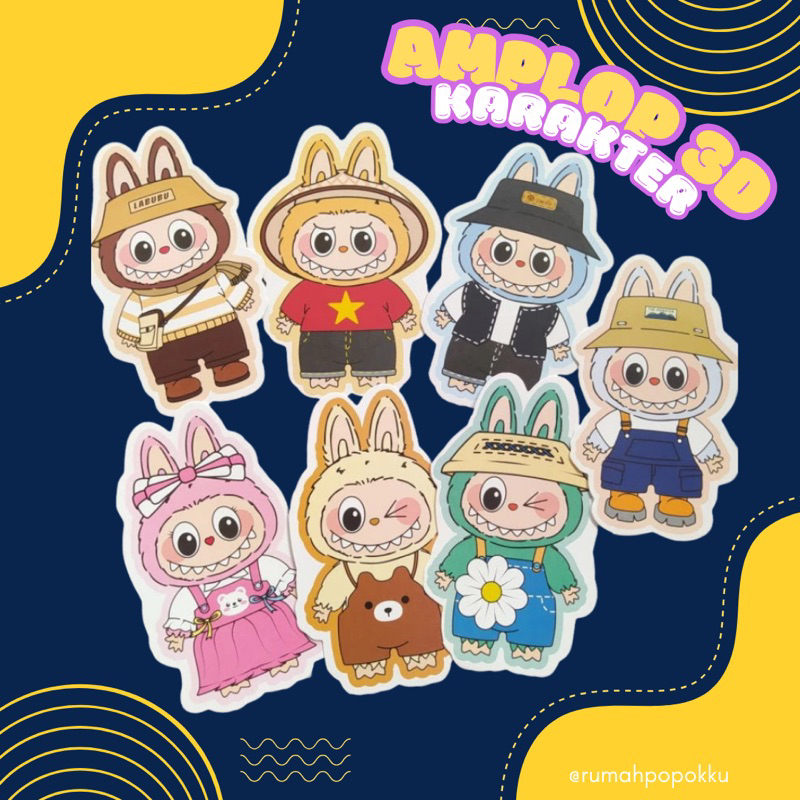 

Amplop Lebaran & Angpao Imlek 3D 2025 Amplop Karakter Labubu dan Sanrio