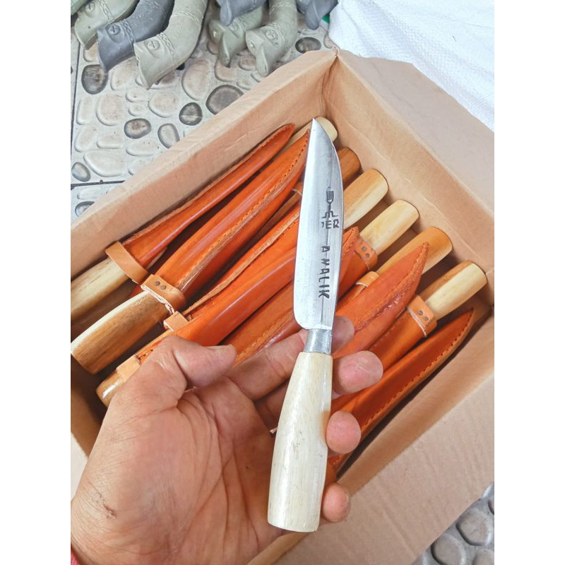 Pisau Dapur Bahan Baja PER+sarung kulit AsLi