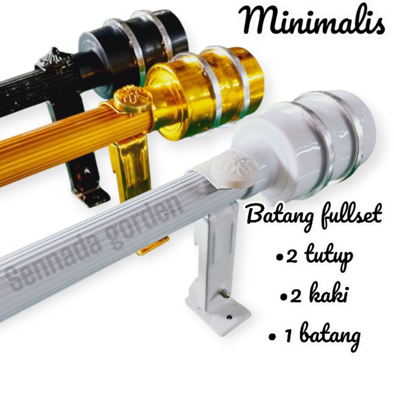 Batang besi gorden minimalis fullset siap pasang/batang gorden fullset model minimalis/batang gorden