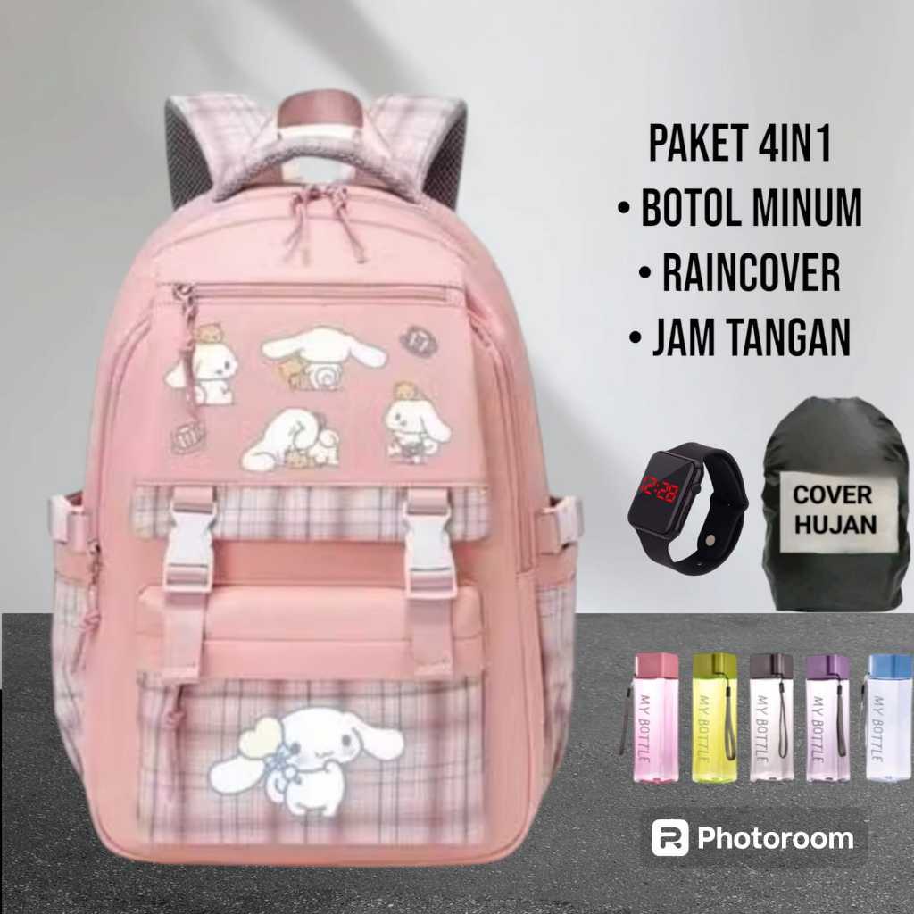 [ COD ] Tas cinnamoroll -Tas ransel sekolah perempuan sd smp sma kualitas bagus -Tas Jalan2 Anak Cew