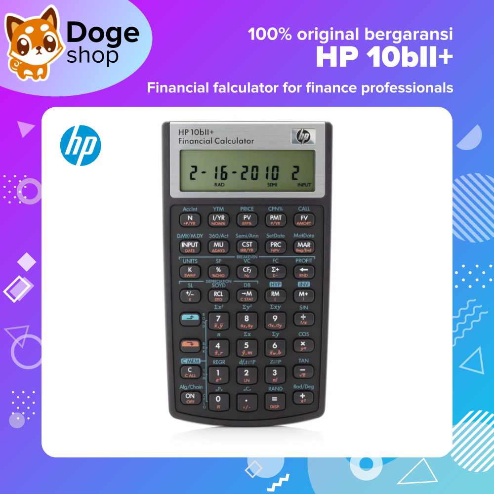 

HP 10bii+ Financial Calculator 10b 10bII 10 b II + plus Finansial Statistik NW239AA Hewlett Packard