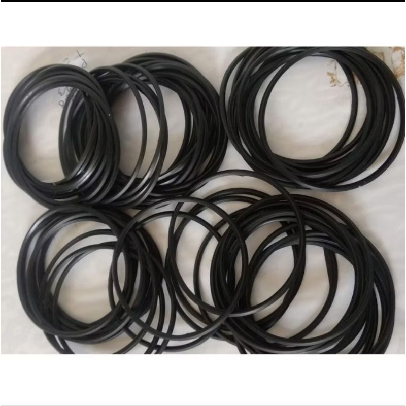 gelang karet hitam polos pingiran gelang