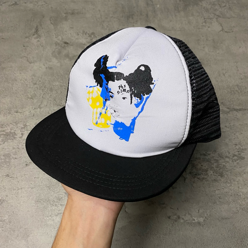 Trucker Hat Sophie White Black Thanksinsomnia