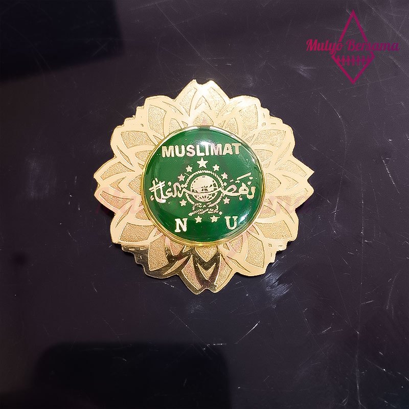 Pin Muslimat NU Model Bunga Pin Bros Logo Muslimat NU - Mulyo Bersama