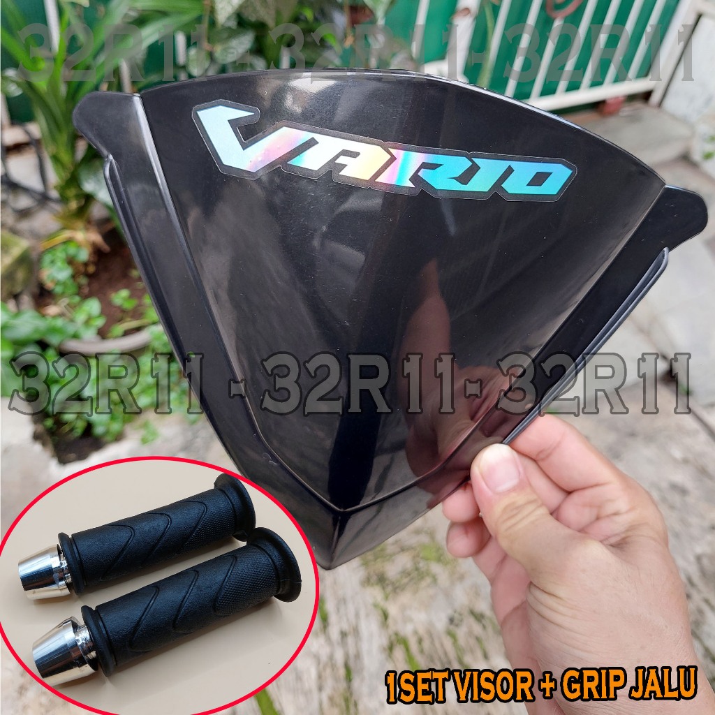 VISOR VARIO 110 TECHNO WINDSHIELD VARIO 110 TECNO paket Grip motor vario