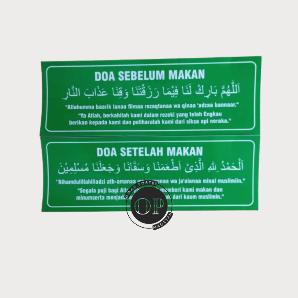 

Stiker Doa Sebelum Makan - Doa Sesudah Makan - Stiker Vinyl