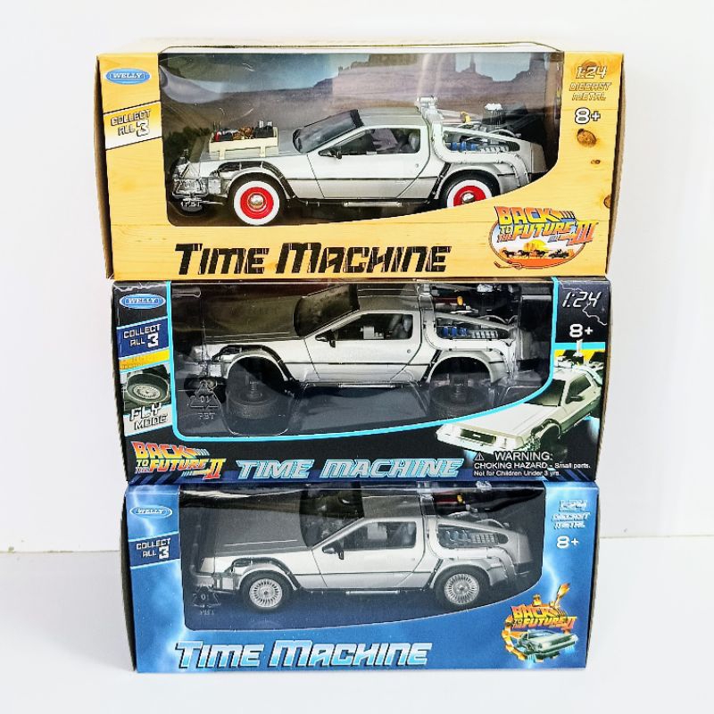 Diecast Welly 1/24 Delorean Time Machine - Back To The Future