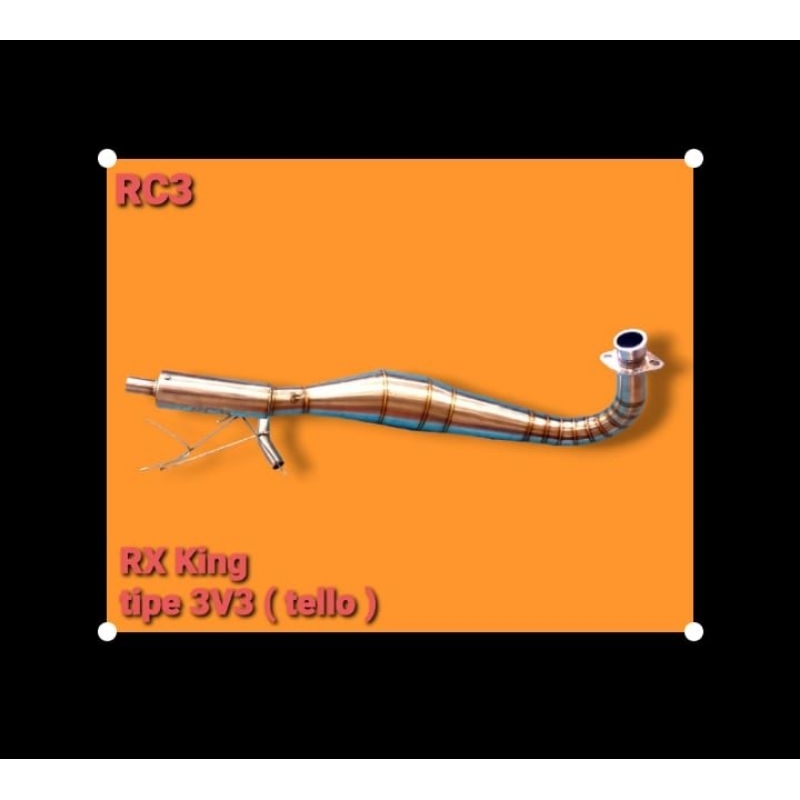 knalpot RC3 RX King 3V3 stenlis