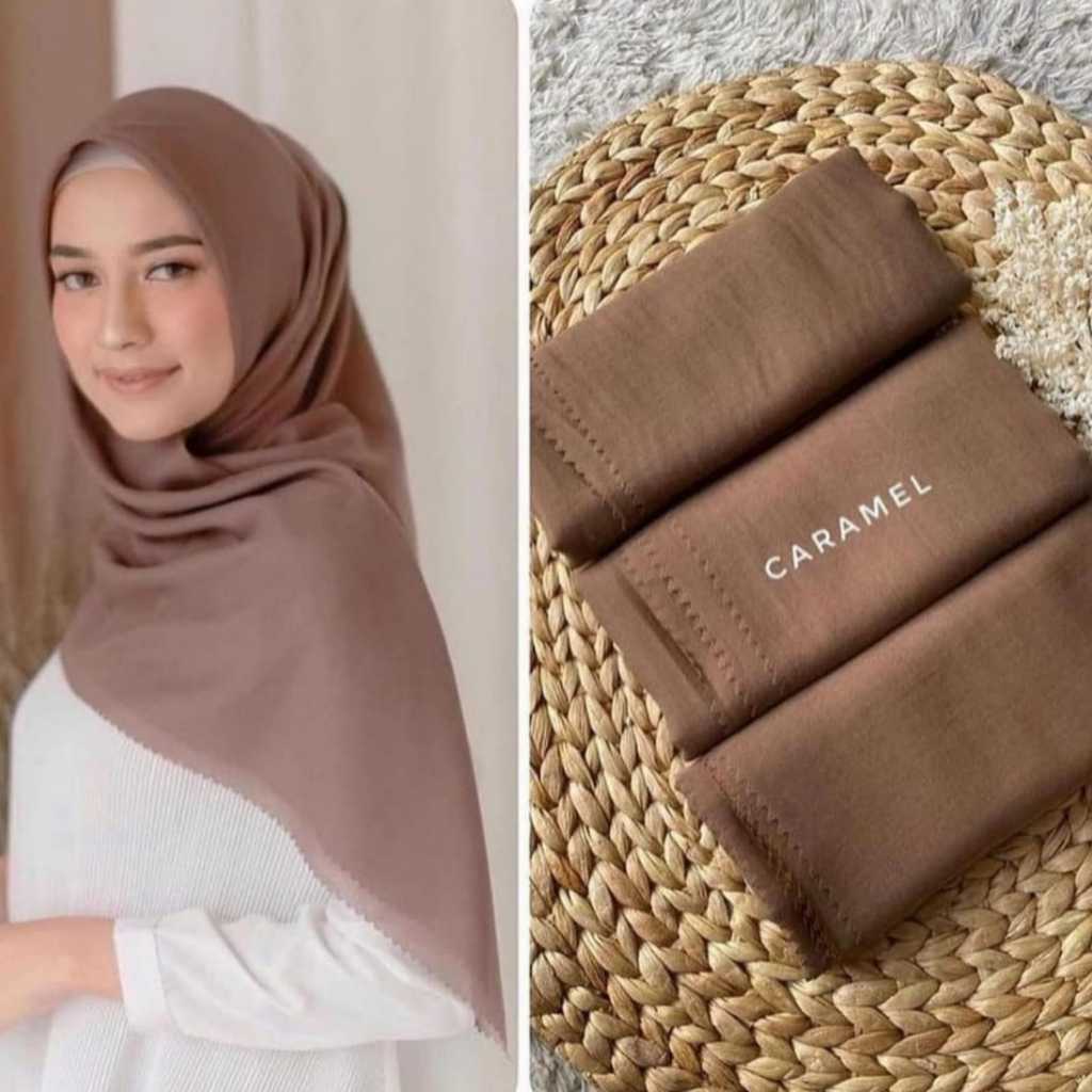 Segi Empat Voal Premium / Jilbab Segi Empat Voal Premium Laser Cut/ Jilbab Segi Empat Polos / Jilbab