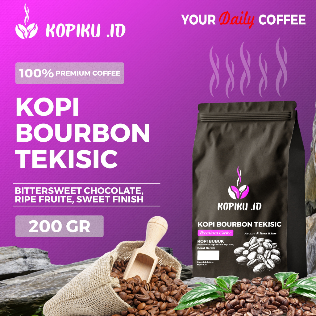 

Kopiku.id - Kopi Bourbon Tekisic Premium Coffee 200 GR