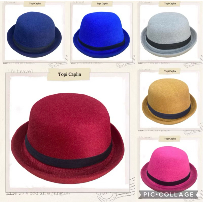 Topi Caplin Laken Dewasa - Topi Charlie Caplin