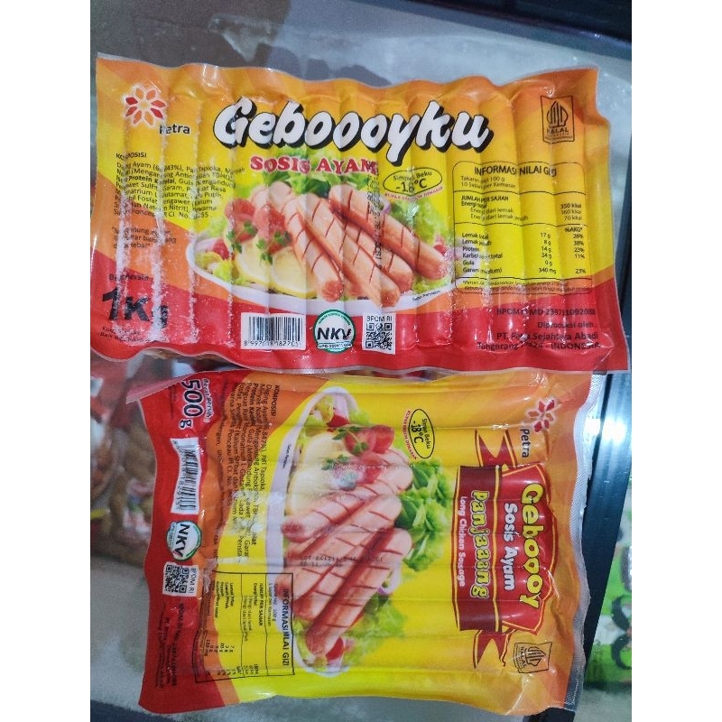 

Gebooy Sosis Ayam Long 500gr | 1kg