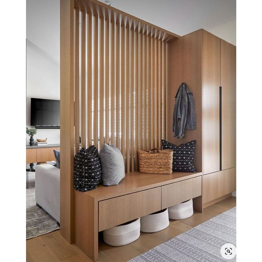 D3W KISI KISI PEMBATAS RUANGAN SEKAT MOTIF KAYU HOLLOW PANJANG 2.9 METER KOTAK PEMBATAS DINDING