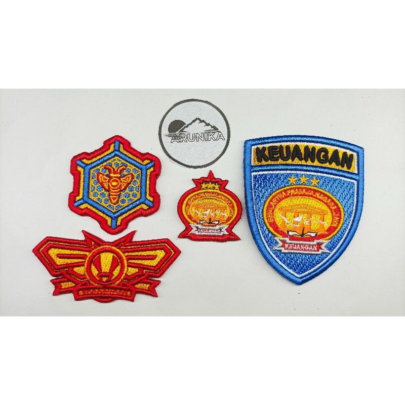 ATRIBUT KEUANGAN POLRI BORDIR TIMBUL 3D