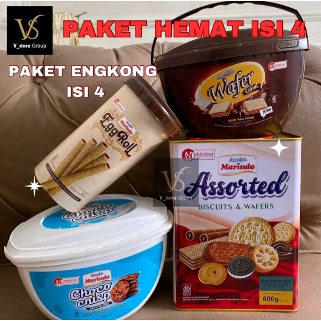 

PAKET ENGKONG / MAK NYAK 4IN1 ASSORTED WAFER ASTOR EGG ROLL CHOCO CRIPS HEMAT DAPAT SEMUA Coklat Cookies