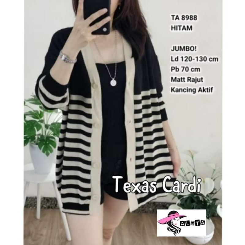 CARDIGAN WANITA JUMBO/TEXAS/CARDIGAN WANITA RAJUT IMPORT JUMBO LD 140 CM FIT XXXXL