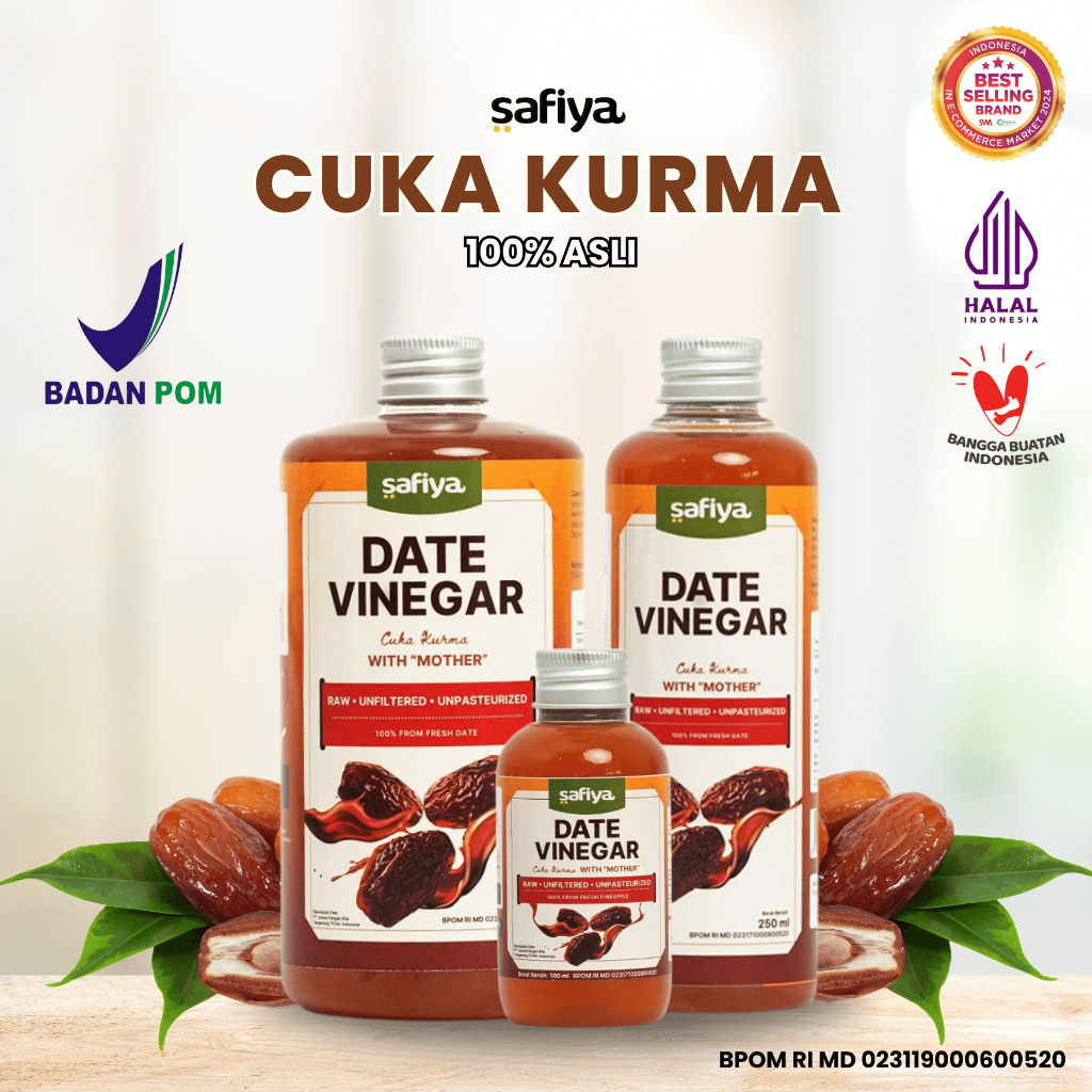 

Safiya Cuka Kurma 500 ML Dates Vinegar 100% Asli Detox