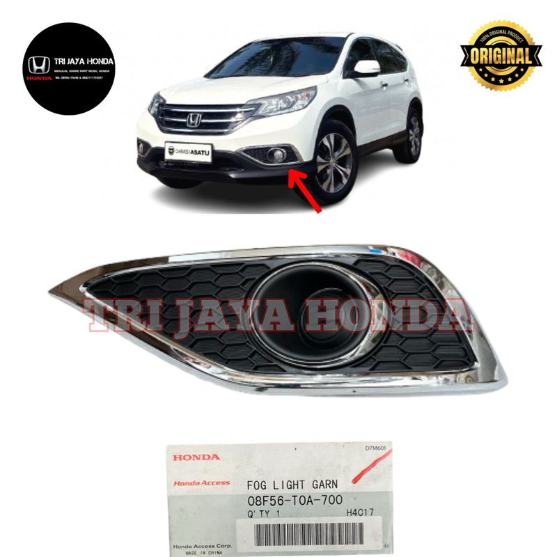 Garnish Cover Foglamp Lampu Kabut Honda CRV RM Gen 4 2013 2014 2015 Original 08F56 T0A 700