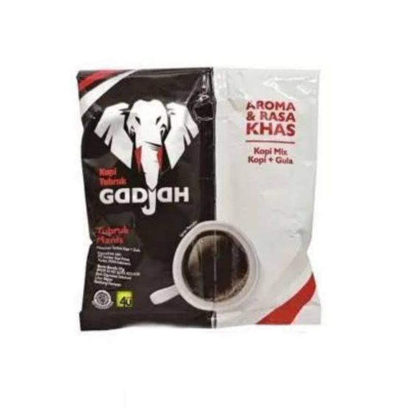 

kopi Gajah Gula terpisah 1 renceng isi 10 sachet