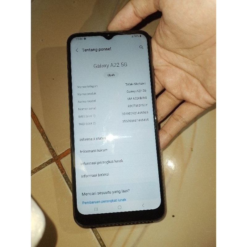 SAMSUNG A22 5G RAM 6 NORMAL SECOND