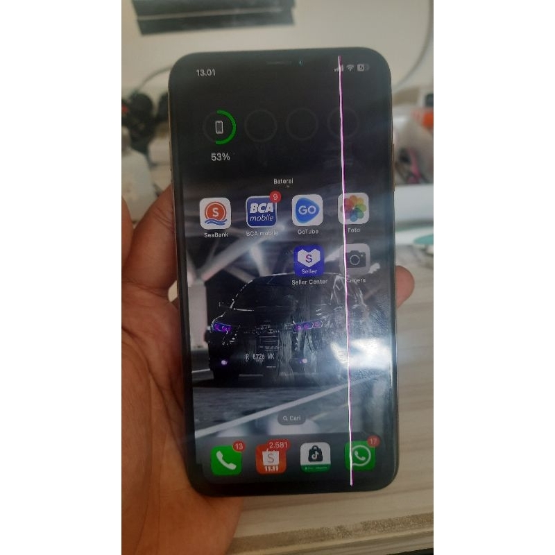 LCD Iphone XS Max original Copotan minus Garis 1 helai