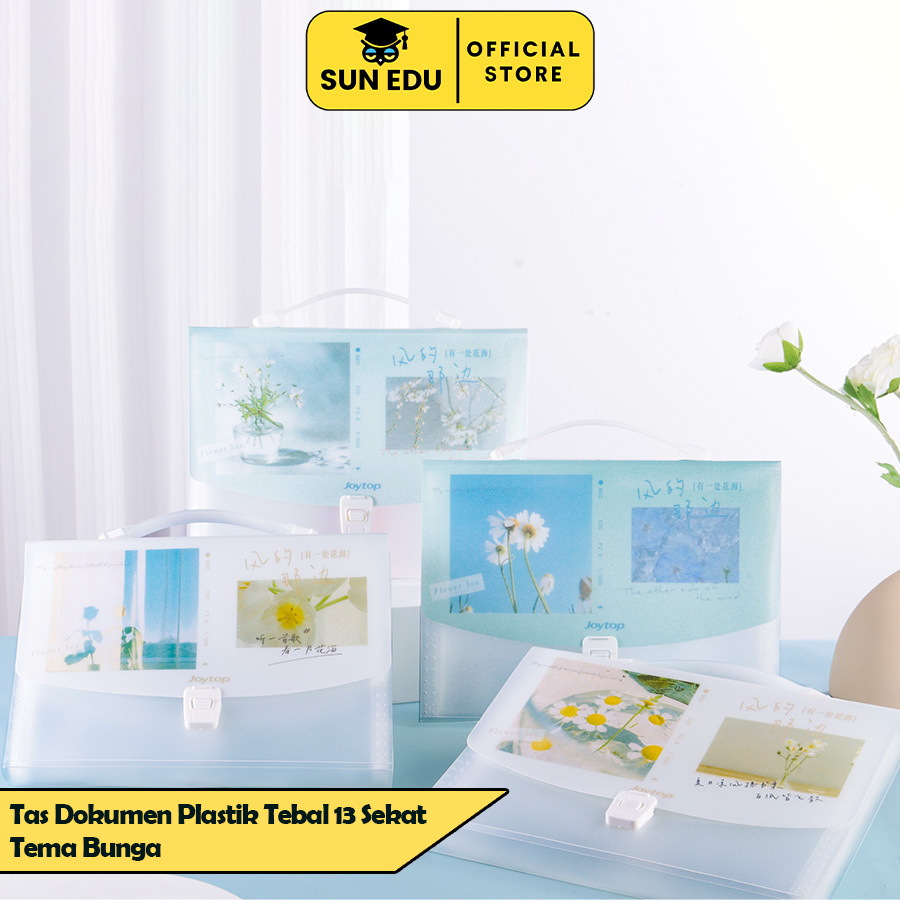 

Map Folder Plastik/ Tas dokumen A4 Peach/ Tempat Penyimpanan Kertas/ Folder File Tema Bunga Matahari