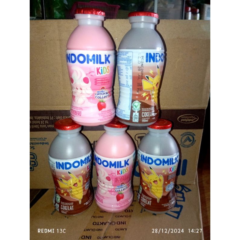 

5botol susu Indomilk kids cokelat stroberi 190ml | Kios Zulaikha