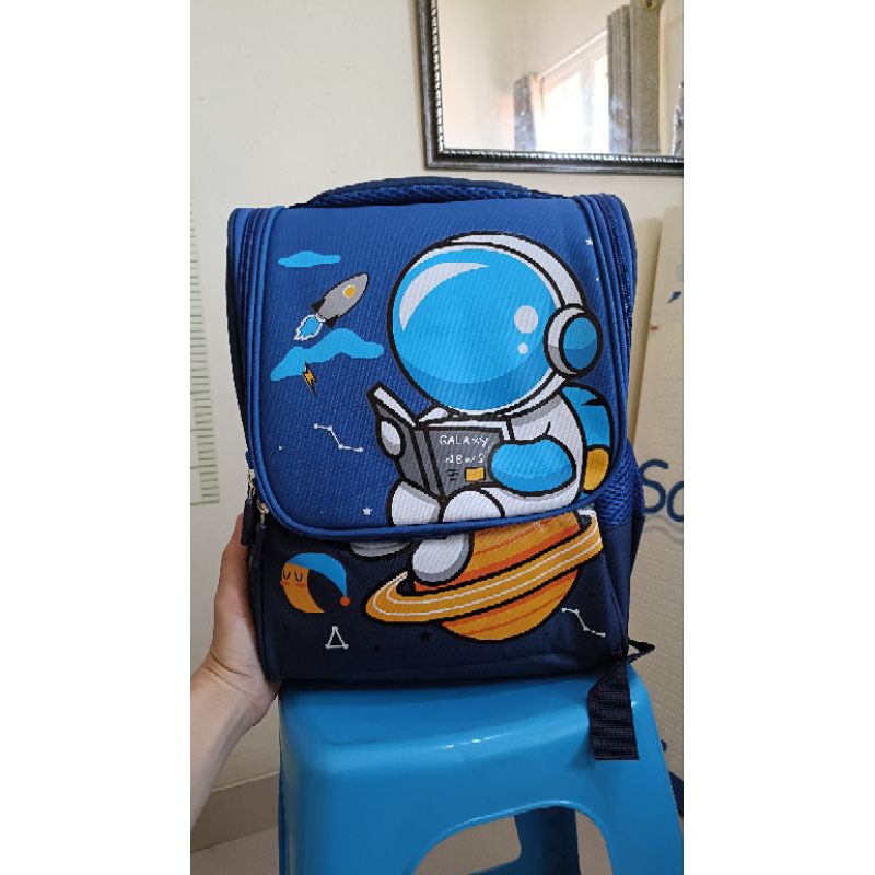 Ransel Anak Sekolah SD Ransel Paud Astronot Navy (bonus alat tulis lengkap)