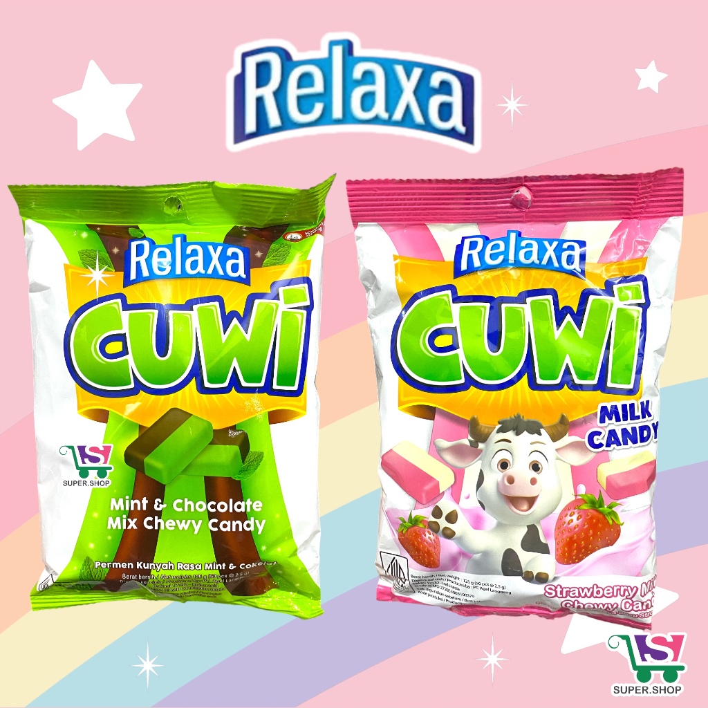 

Relaxa Cuwi Permen Mint Chocolate Chewy Candy (isi 50 pcs)