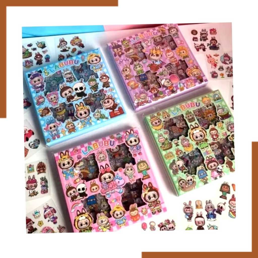 

(JY) Stiker labubu isi 100 pcs stiker tempel anak labubu