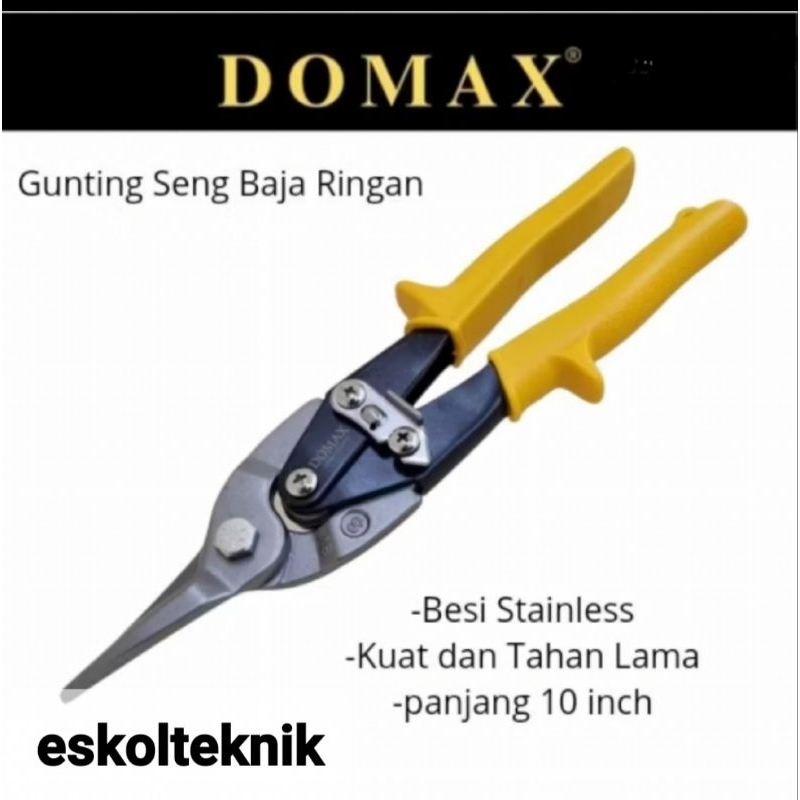 gunting seng baja ringan Domax/gunting holo Domax 100%original/gunting seng baja ringan