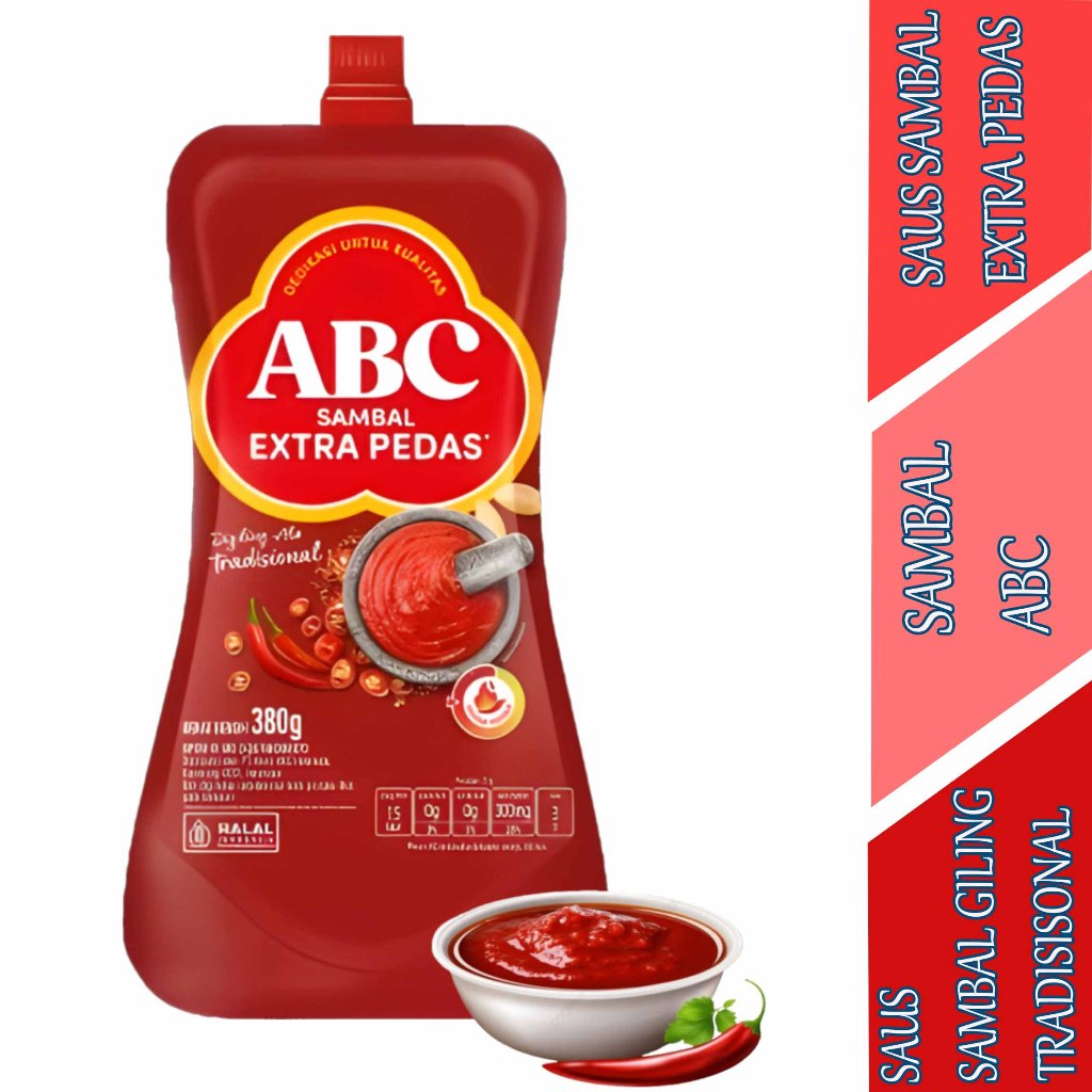 

Saus Sambal Digiling Tradisional - Sambal Abc - Saus Sambal Extra Pedas - 380gr
