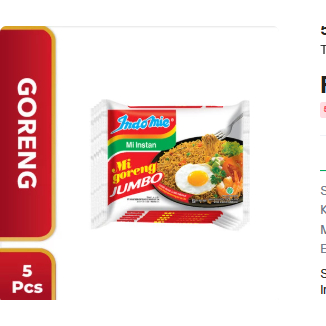 

5 Pcs - Indomie Goreng Spesial Jumbo