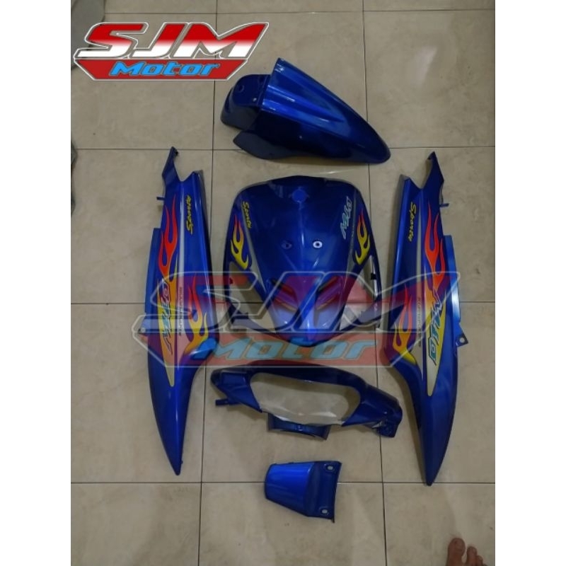 Cover body set yamaha mio sporty warna biru bodi full set mio sporty mio lama biru