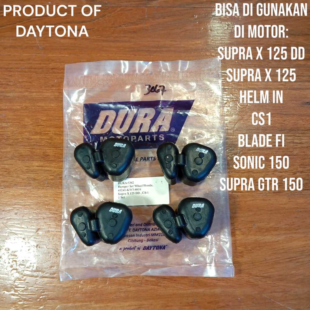KARET TROMOL SUPRA X125 DD/SONIC150/BLADE FI/CS1/SUPRA GTR150 KARET NAP GEAR DURA 5362 PRODUCT OF DA