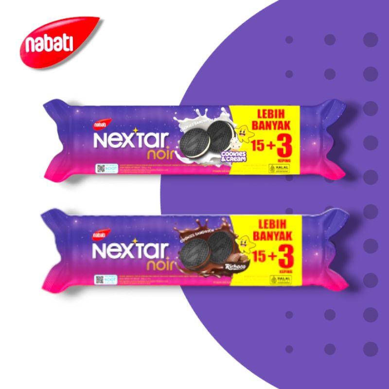 

Nabati Nextar Noir Sandwich Biskuit 120g | Richoco / Cookies & Cream