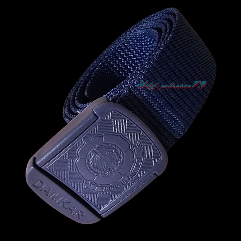Ikat Pinggang Damkar Motif Timbul 3D Sabuk Tactical Damkar Warna Biru