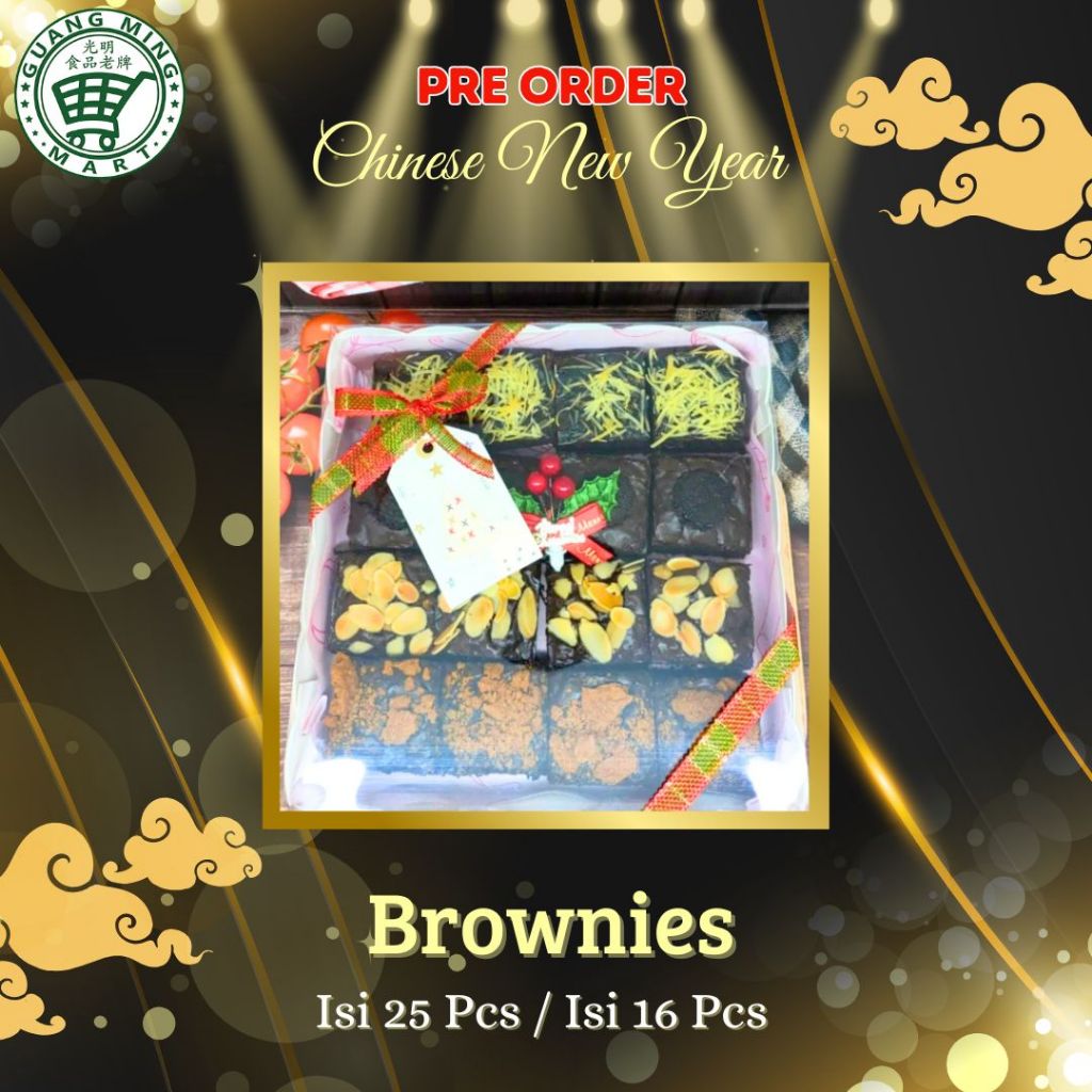 

Brownies Hampers Vegetarian isi 25pcs, isi 16pcs, isi 12pcs | Brownies Bites Parcel Vegetarian Cup Besar & Kecil