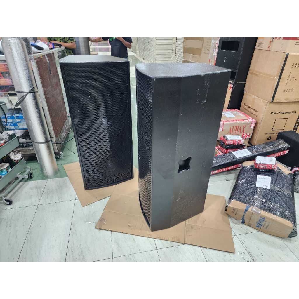 (JUAL 2 BUAH) box speaker 15 inch dobel atas horn tweter bahan multiplek – KOSONGAN
