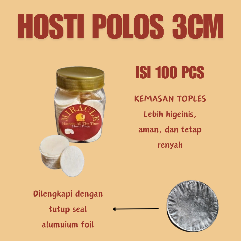 

Hosti Polos Perjamuan isi 100 pcs