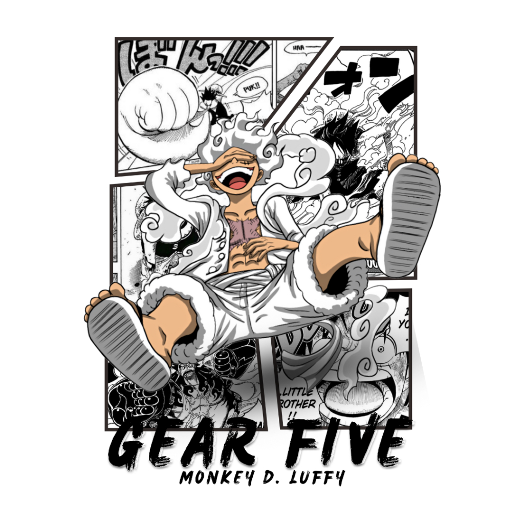 

Stiker Sablon Custom Design Suka-suka Gear Five - Monkey D. Luffy
