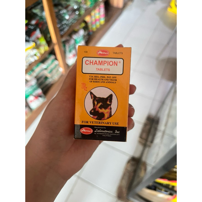 Champion 100 Tablet Vitamin Obat Ayam Anjing Import
