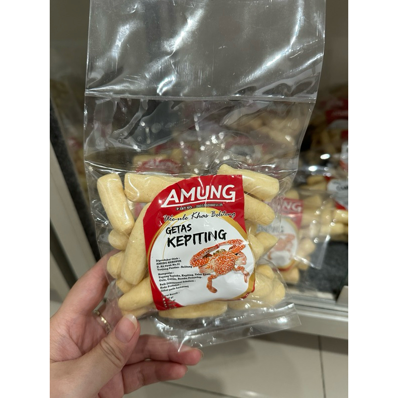 

Kerupuk Amung Getas Kepiting 50gr oleh oleh Khas Belitung