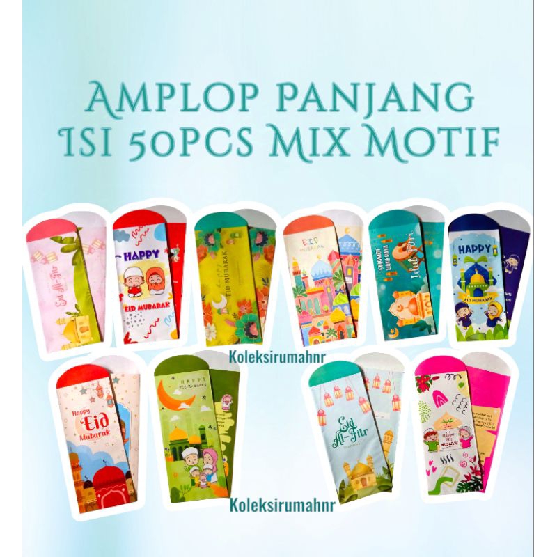 

Amplop Panjang Isi 50pcs Mix Motif