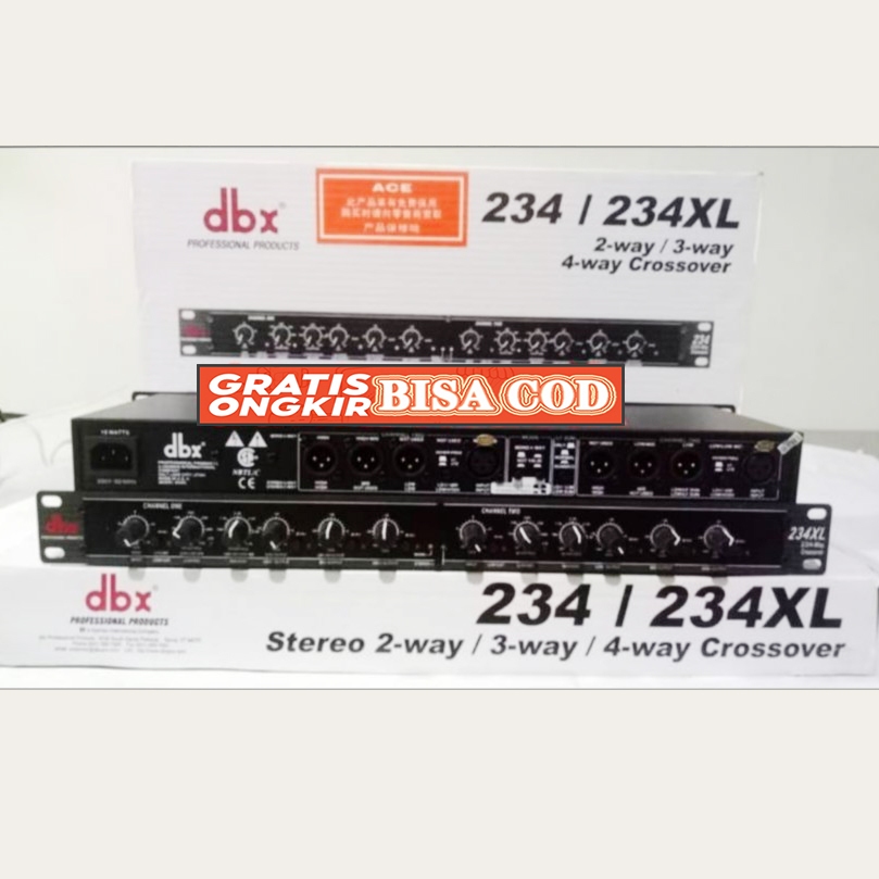 crossover DBX 234xl dbx234xl 234 xl crosofer 3 way 234XL Mode switches for mono 4-way or stereo 2-wa