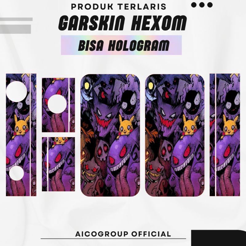 

Premium Garskinn Hexm Hologram Dan Non Hologram Full Motif Dan Anti Gores