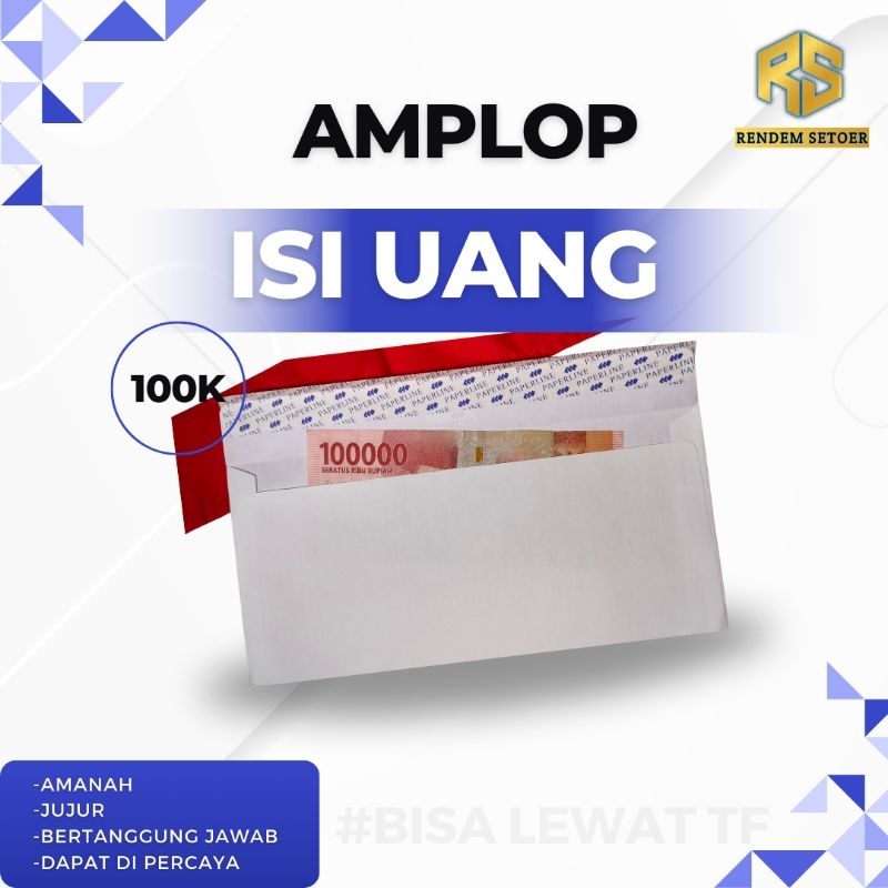 

AMPLOP ISI UWANG ASLI, 100 RIBU