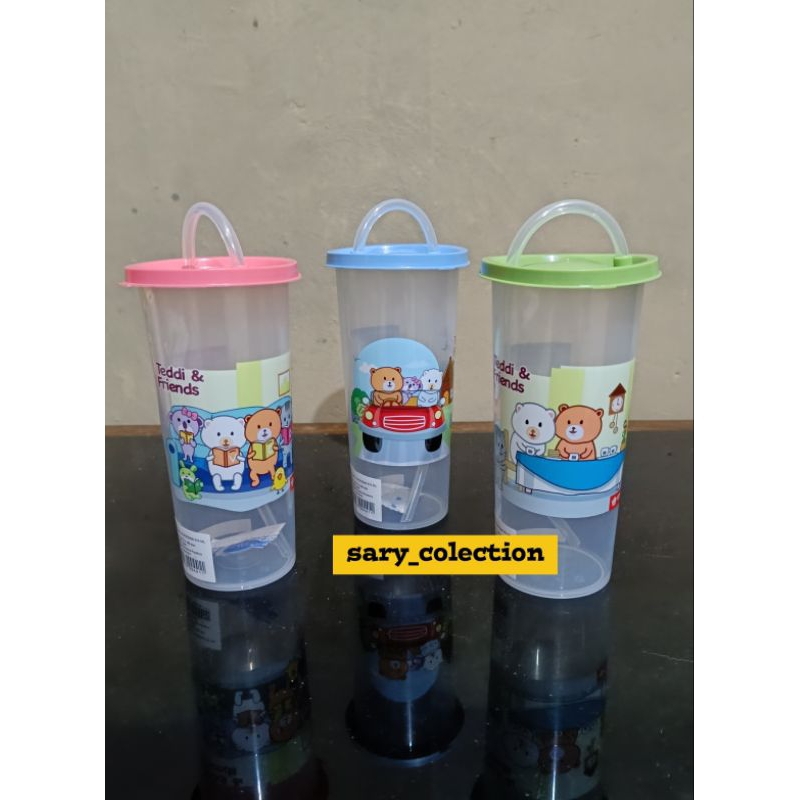 LION STAR Gelas Tutup + Sedotan / Cup With Straw 370 ml